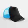 Trucker cap - B640:Black, Front & peak, Surf Blue, One Size